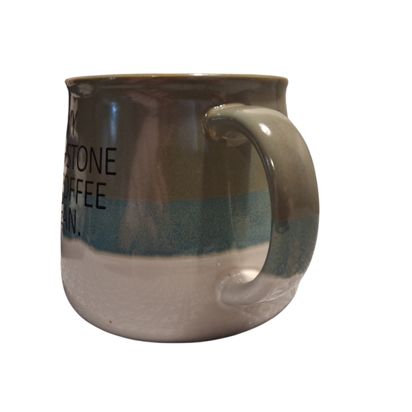 Funny Coffee Lover Mug – “My Birthstone Is a Coffee Bean” | Rustic Ceramic - Picture 2 of 5